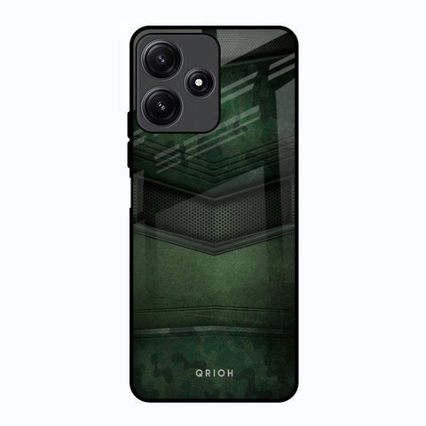 Green Leather Glossy Case for Poco M6 Pro 5G