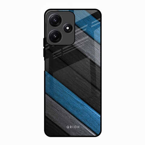 Multicolor Wooden Effect Glossy Case for Poco M6 Pro 5G
