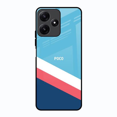 Pink & White Stripes Glossy Case For Poco M6 Pro 5G
