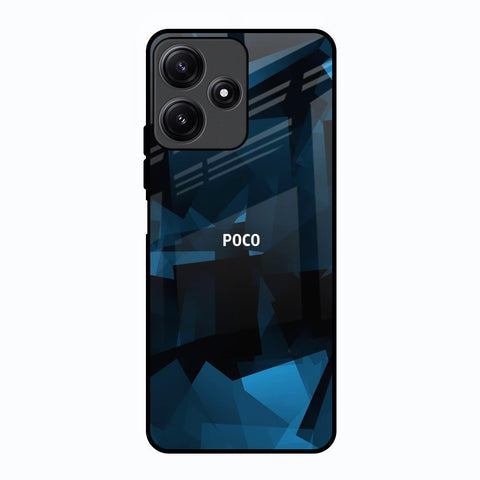 Polygonal Blue Box Glossy Case For Poco M6 Pro 5G
