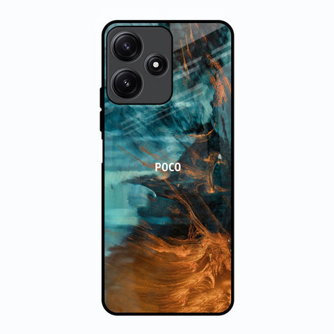 Golden Splash Glossy Case for Poco M6 Pro 5G