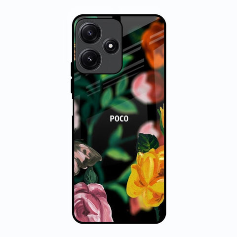Flowers & Butterfly Glossy Case for Poco M6 Pro 5G