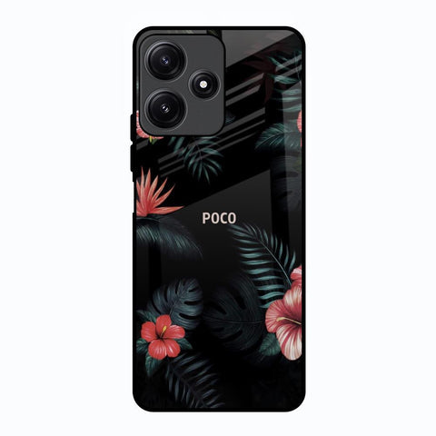 Tropical Art Flower Glossy Case for Poco M6 Pro 5G