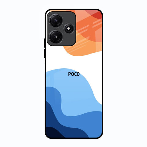 Wavy Color Pattern Glossy Case for Poco M6 Pro 5G