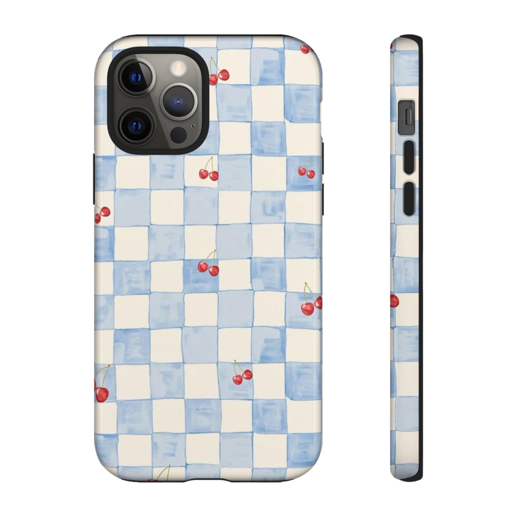 Cherry Check Tough Case  Available For All iPhone Models