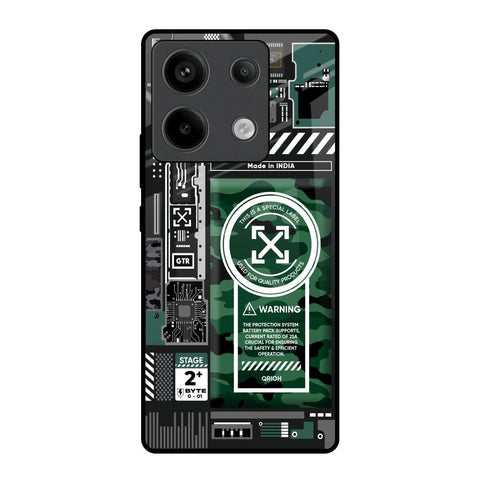 Green Camo Circuit Glossy Case for Redmi Note 13 Pro 5G