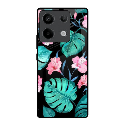 Tropical Leaves & Pink Flowers Glossy Case for Redmi Note 13 Pro 5G