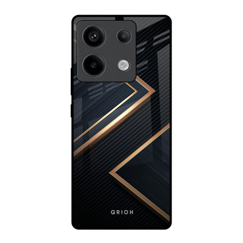 Sleek Golden & Navy Glossy Case for Redmi Note 13 Pro 5G