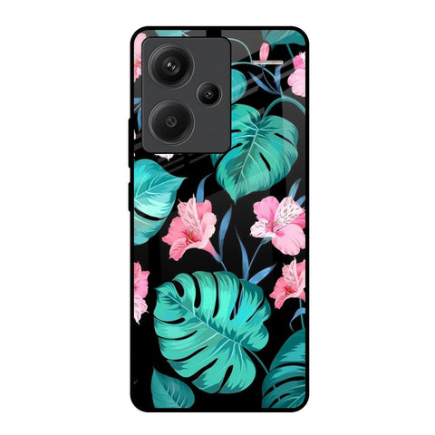 Tropical Leaves & Pink Flowers Glossy Case for Redmi Note 13 Pro Plus 5G