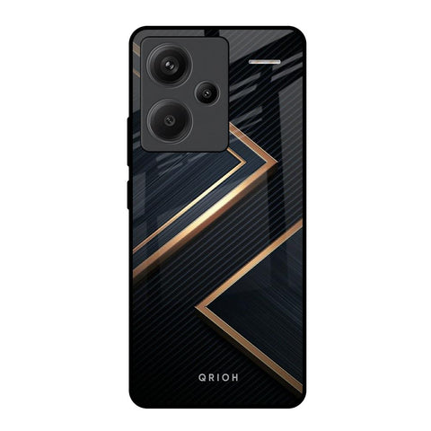 Sleek Golden & Navy Glossy Case for Redmi Note 13 Pro Plus 5G