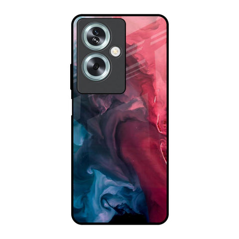 Blue & Red Smoke Glossy Case for Oppo A79 5G