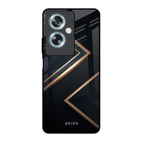 Sleek Golden & Navy Glossy Case for Oppo A79 5G