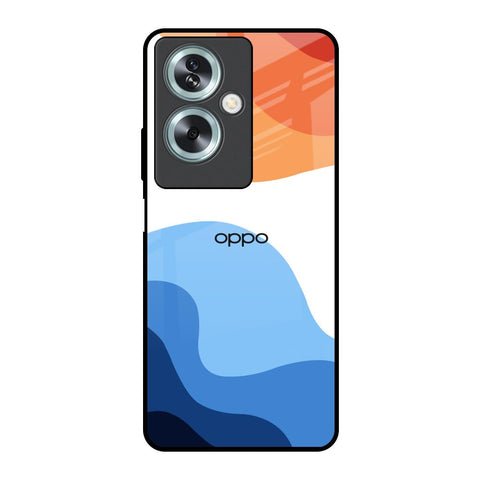 Wavy Color Pattern Glossy Case for Oppo A79 5G