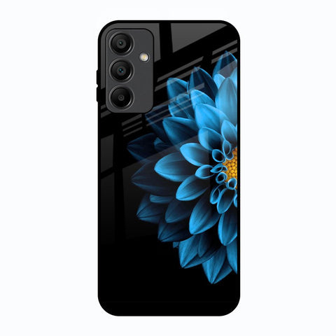 Half Blue Flower Glossy Case for Samsung Galaxy A15 5G