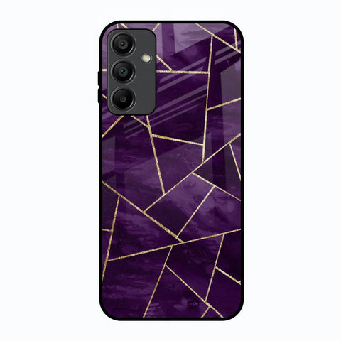 Geometric Purple Glossy Case For Samsung Galaxy A15 5G