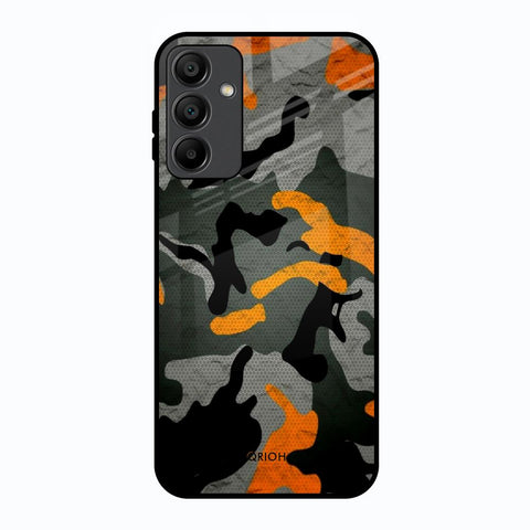 Camouflage Orange Glossy Case For Samsung Galaxy A15 5G