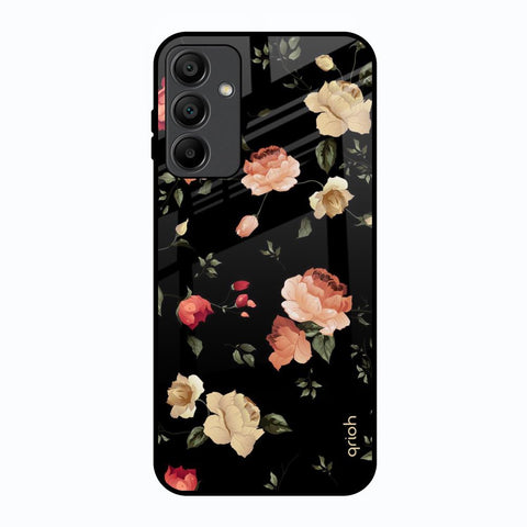 Black Spring Floral Glossy Case for Samsung Galaxy A15 5G