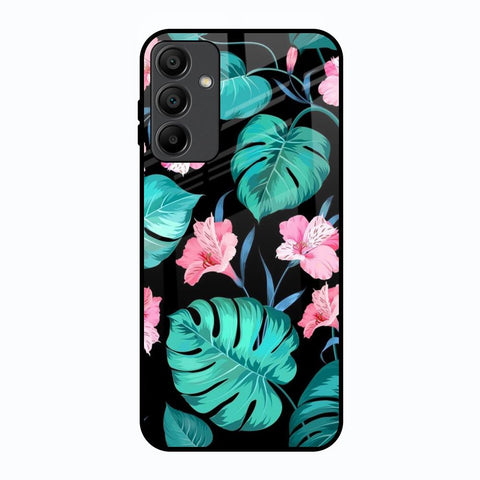 Tropical Leaves & Pink Flowers Glossy Case for Samsung Galaxy A15 5G