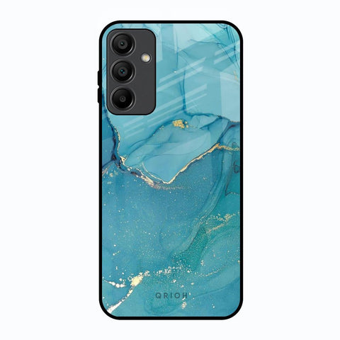 Blue Golden Glitter Glossy Case for Samsung Galaxy A15 5G
