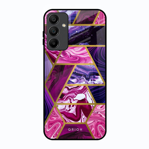 Electroplated Geometric Marble Glossy Case for Samsung Galaxy A15 5G