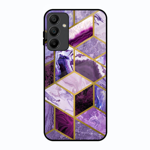Purple Rhombus Marble Glossy Case for Samsung Galaxy A15 5G
