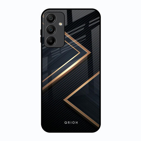 Sleek Golden & Navy Glossy Case for Samsung Galaxy A15 5G