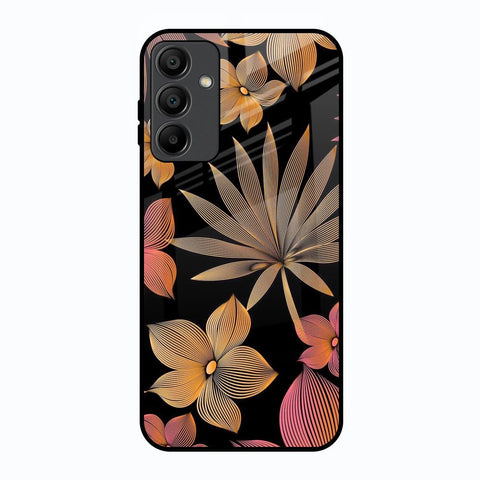 Lines Pattern Flowers Glossy Case for Samsung Galaxy A15 5G