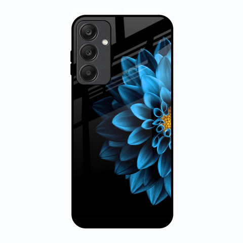 Half Blue Flower Glossy Case for Samsung Galaxy A25 5G