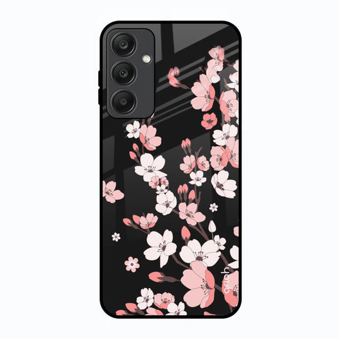 Black Cherry Blossom Glossy Case for Samsung Galaxy A25 5G