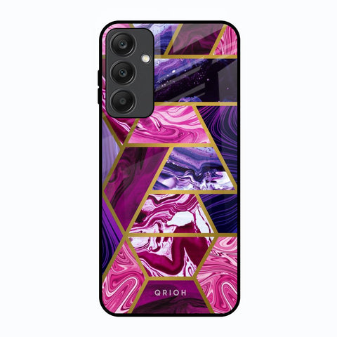 Electroplated Geometric Marble Glossy Case for Samsung Galaxy A25 5G