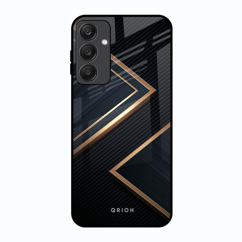 Sleek Golden & Navy Glossy Case for Samsung Galaxy A25 5G