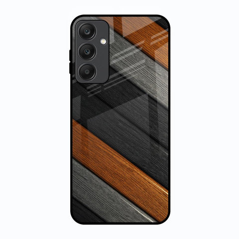Tri Color Wood Glossy Case for Samsung Galaxy A25 5G