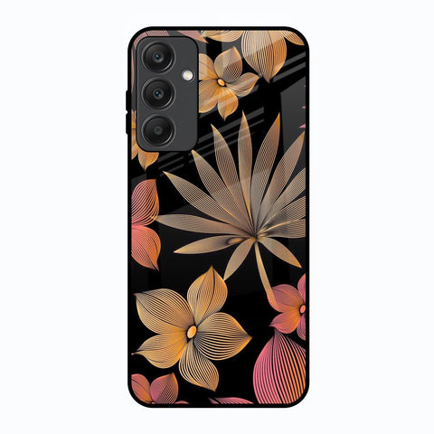 Lines Pattern Flowers Glossy Case for Samsung Galaxy A25 5G