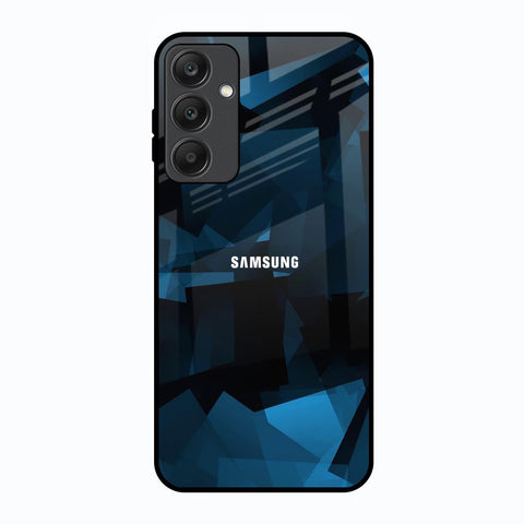 Polygonal Blue Box Glossy Case For Samsung Galaxy A25 5G