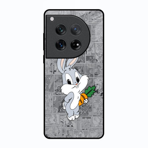 Cute Baby Bunny Glossy Case for Oneplus 12