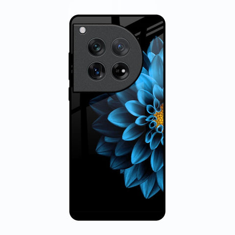 Half Blue Flower Glossy Case for Oneplus 12