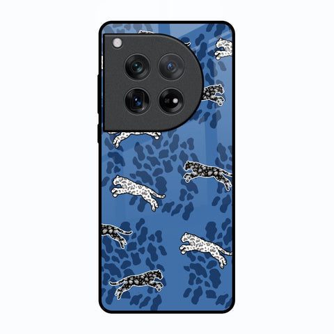 Blue Cheetah Glossy Case for Oneplus 12