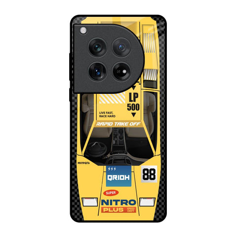 Yellow Racing Car Glossy Case for Oneplus 12