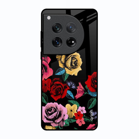Floral Decorative Glossy Case For Oneplus 12
