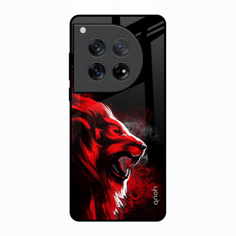 Red Angry Lion Glossy Case for Oneplus 12