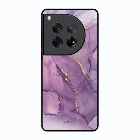 Purple Gold Marble Glossy Case for Oneplus 12