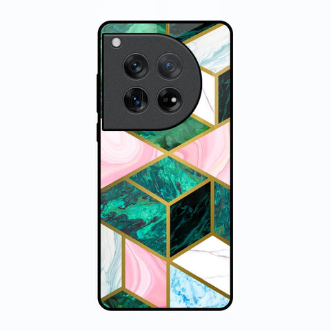Seamless Green Marble Glossy Case for Oneplus 12