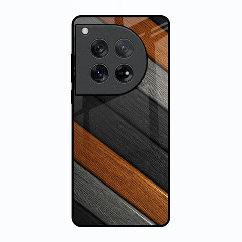 Tri Color Wood Glossy Case for Oneplus 12