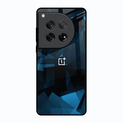 Polygonal Blue Box Glossy Case For Oneplus 12