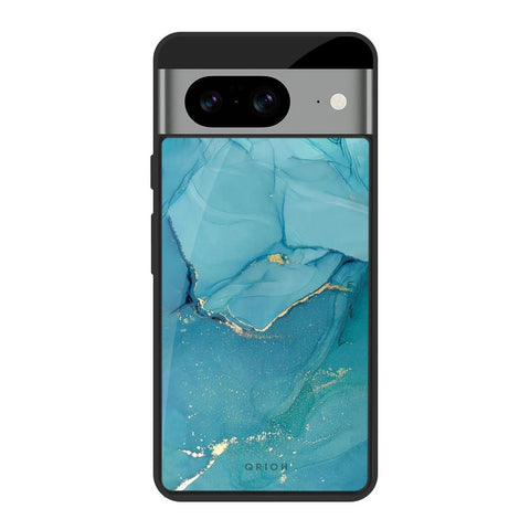 Blue Golden Glitter Glossy Case for Google Pixel 8