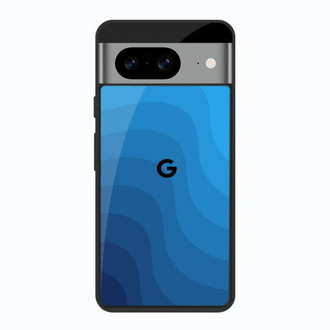 Blue Wave Abstract Glossy Case for Google Pixel 8