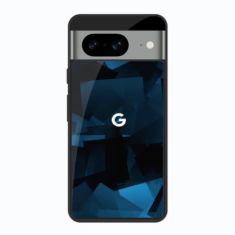 Polygonal Blue Box Glossy Case For Google Pixel 8