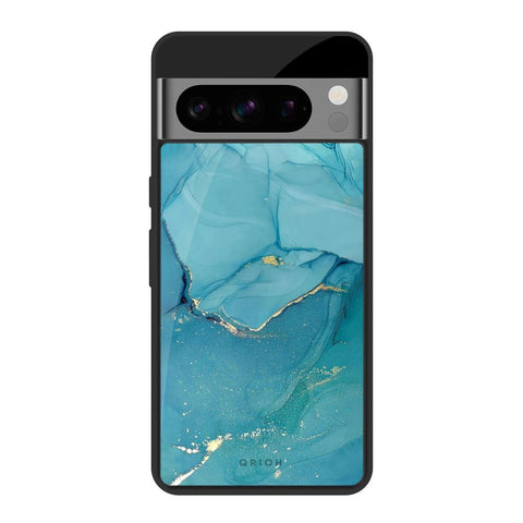 Blue Golden Glitter Glossy Case for Google Pixel 8 Pro