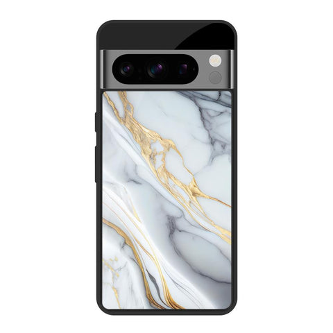 White Grey Marble Glossy Case for Google Pixel 8 Pro