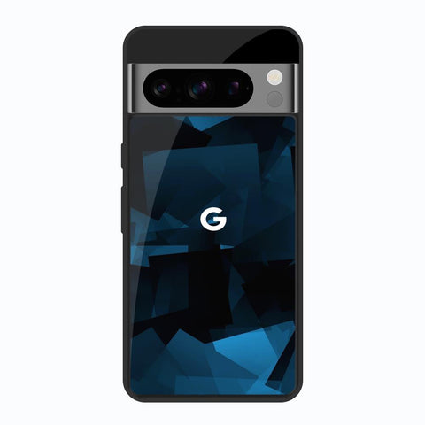 Polygonal Blue Box Glossy Case For Google Pixel 8 Pro